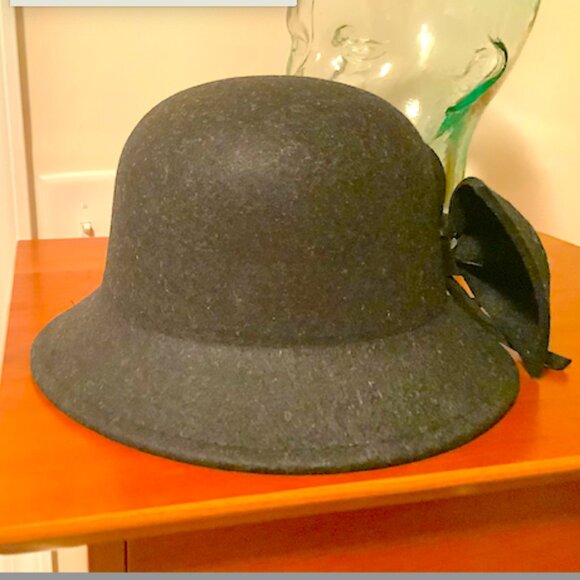 Dark Gunmetal Gray Winter Hat - small brim  100% arylic with adjustable fit. main image 8